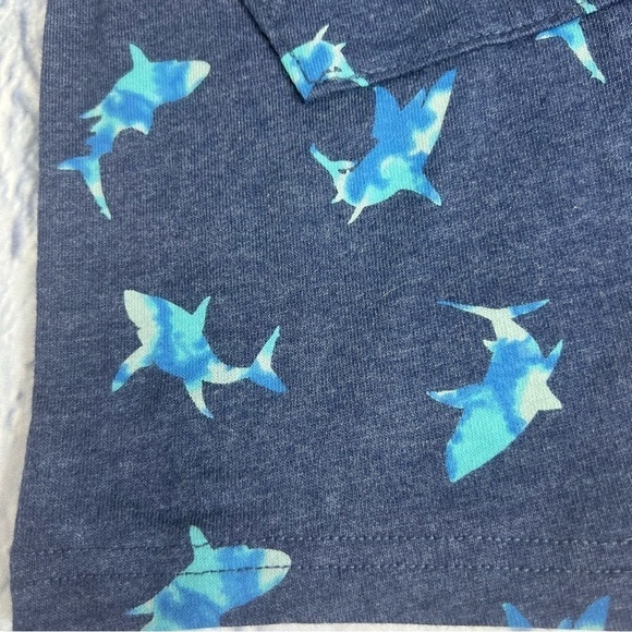 Cat and Jack shark navy shorts with pocket and drawstring - Picture 4 of 7